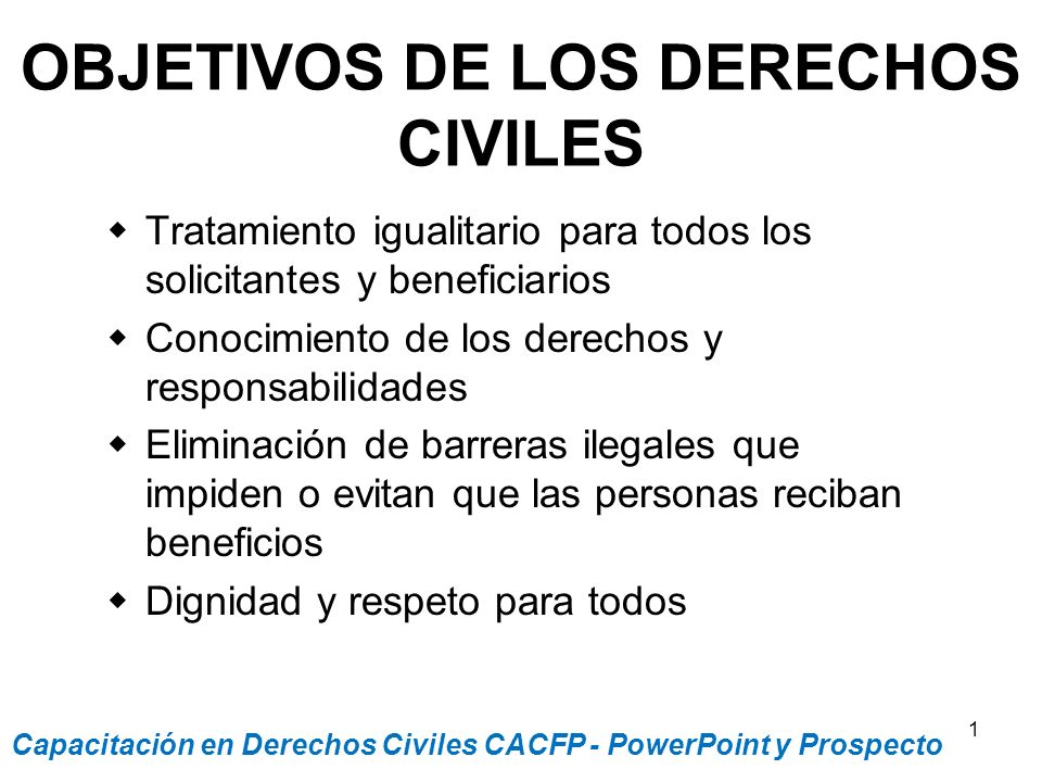 Objetivos De Los Derechos Civiles Ppt Descargar Objetivos De Los Derechos Civiles Ppt Descargar