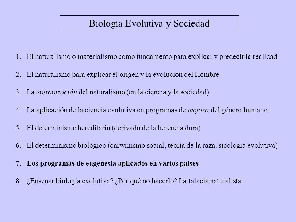 Biología Evolutiva y Sociedad - ppt descargar