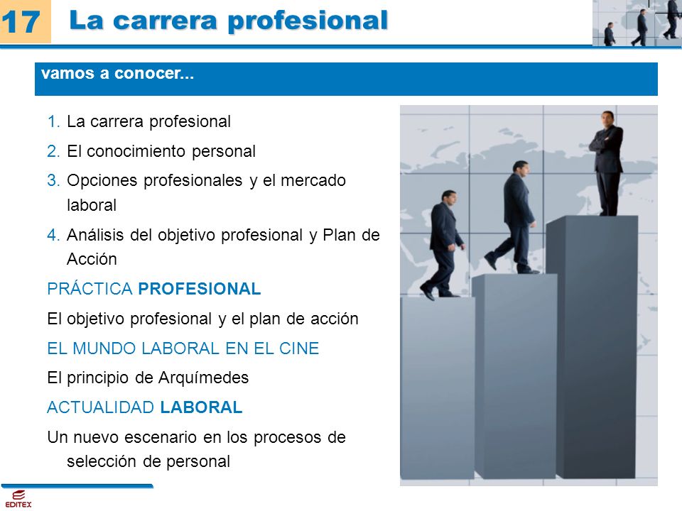 17 La carrera profesional  carrera profesional  conocimiento  personal  profesionales y el mercado laboral álisis del  objetivo profesional. - ppt descargar