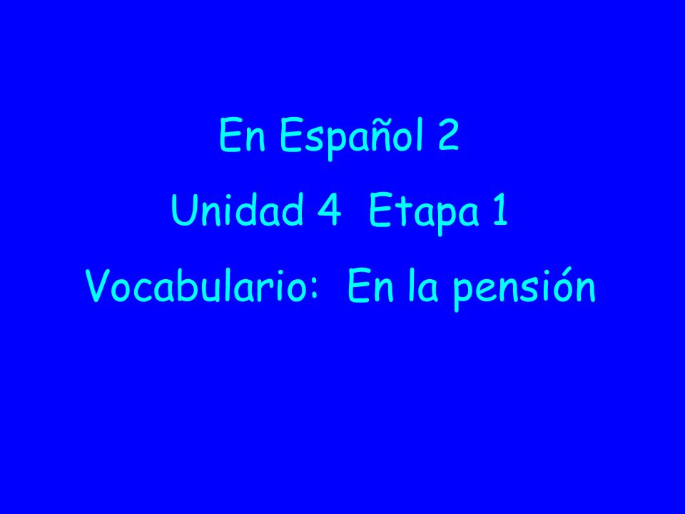 Unidad 4 Leccion 1 Vocabulario B Answer Key : Vocabulario A Level 1 Pp ...