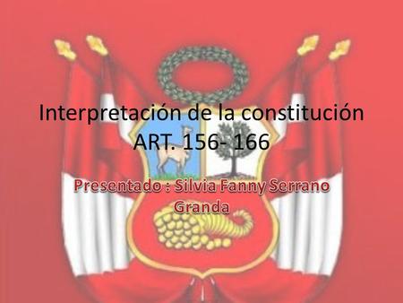 Interpretación de la constitución ART