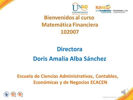 Matemática Financiera Doris Amalia Alba Sánchez