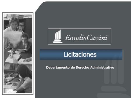 Licitaciones Departamento de Derecho Administrativo.