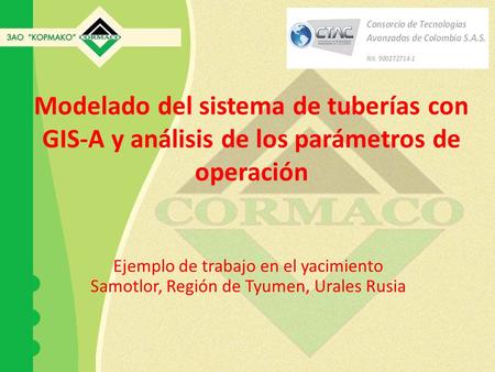 Modelado del sistema de tuberías con GIS-A y análisis de los parámetros de operación Ejemplo de trabajo en el yacimiento Samotlor, Región de Tyumen, Urales.
