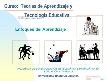 Curso: Teorías de Aprendizaje y Tecnología Educativa