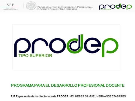 PROGRAMA PARA EL DESARROLLO PROFESIONAL DOCENTE