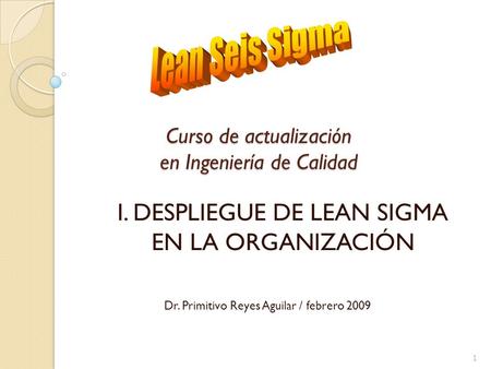 Curso de actualización en Ingeniería de Calidad