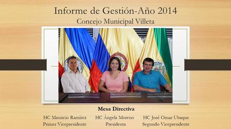 Informe de Gestión-Año 2014 Concejo Municipal Villeta