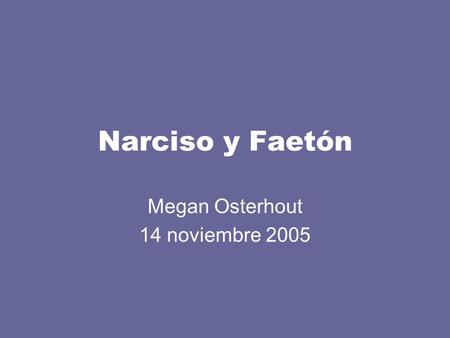 Megan Osterhout 14 noviembre 2005