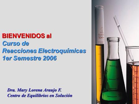 Reacciones Electroquímicas 1er Semestre 2006