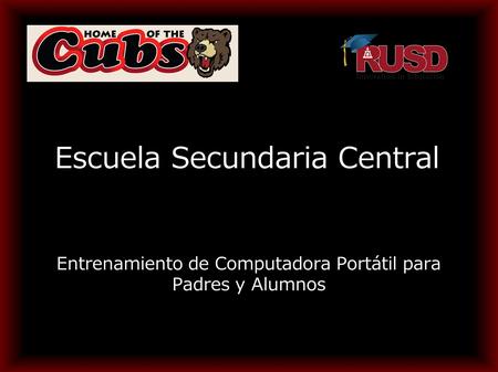 Escuela Secundaria Central Entrenamiento de Computadora Portátil para Padres y Alumnos.