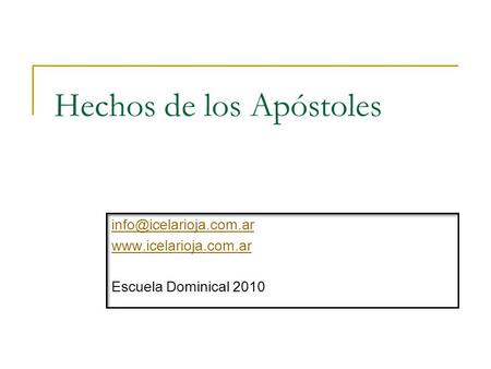 Hechos de los Apóstoles