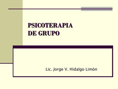 Lic. Jorge V. Hidalgo Limón