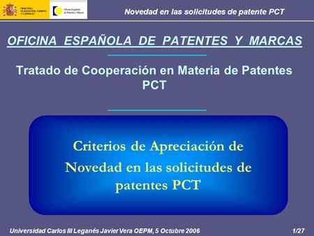 Criterios de Apreciación de Novedad en las solicitudes de patentes PCT