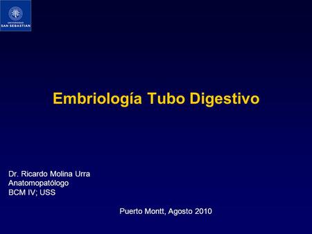 Embriología Tubo Digestivo