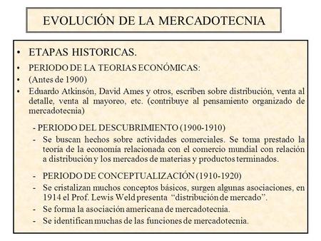 EVOLUCIÓN DE LA MERCADOTECNIA
