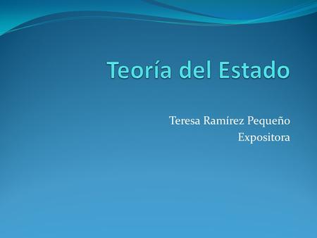Teresa Ramírez Pequeño Expositora
