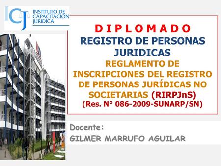 REGISTRO DE PERSONAS JURIDICAS