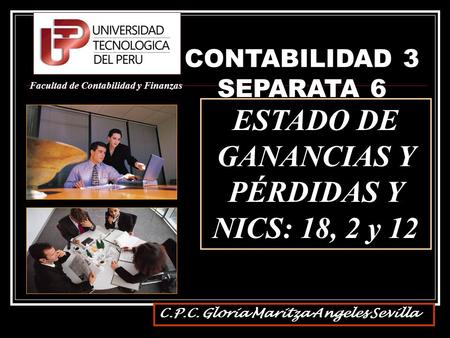ESTADO DE GANANCIAS Y PÉRDIDAS Y NICS: 18, 2 y 12