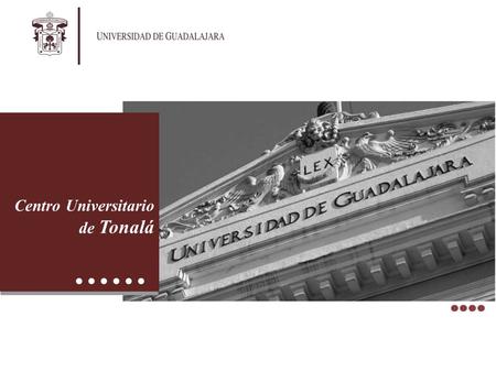 Centro Universitario de Tonalá. Centro Universitario de Tonalá Proyecto Académico Propósitos en Docencia Atender la demanda de educación superior de la.