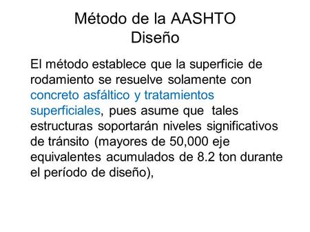 Método de la AASHTO Diseño