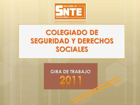 GIRA DE TRABAJO COLEGIADO DE SEGURIDAD Y DERECHOS SOCIALES.