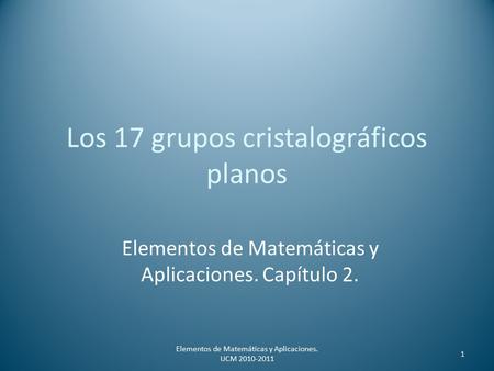 Los 17 grupos cristalográficos planos