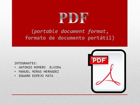 (portable document format, formato de documento portátil)