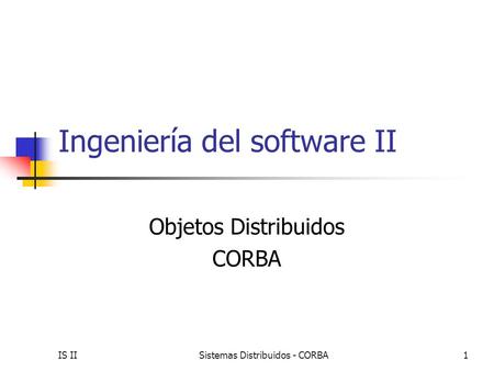 Ingeniería del software II