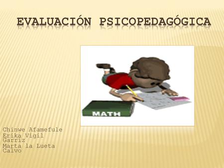 EVALUACIÓN PSICOPEDAGÓGICA