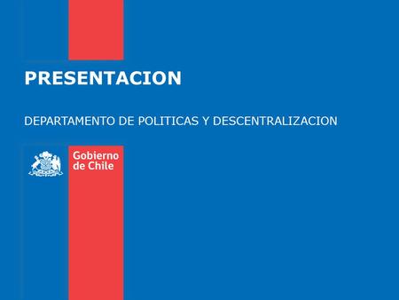 DEPARTAMENTO DE POLITICAS Y DESCENTRALIZACION