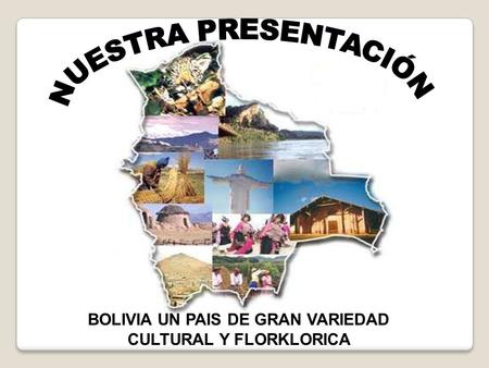 BOLIVIA UN PAIS DE GRAN VARIEDAD CULTURAL Y FLORKLORICA