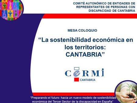 “Preparando el futuro: hacia un nuevo modelo de sostenibilidad económica del Tercer Sector de la discapacidad en España” “La sostenibilidad económica en.
