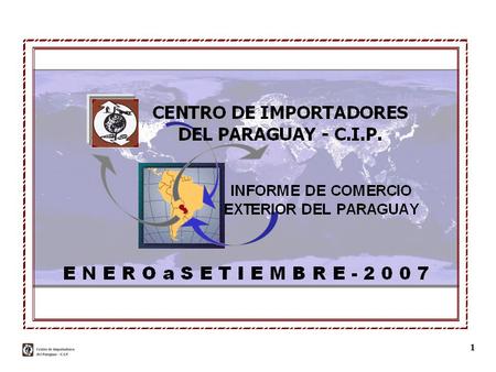 1. 2 3 República del Paraguay Localización Localización: Situado en el hemisferio sur occidental del planeta. Es un país mediterráneo, su salida al mar.