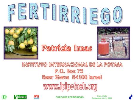 FERTIRRIEGO  CURSO DE FERTIRRIEGO Oran, Salta
