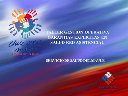 TALLER GESTION OPERATIVA GARANTIAS EXPLICITAS EN SALUD RED ASISTENCIAL SERVICIO DE SALUD DEL MAULE.