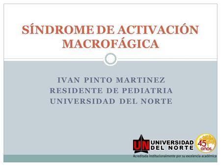 SÍNDROME DE ACTIVACIÓN MACROFÁGICA