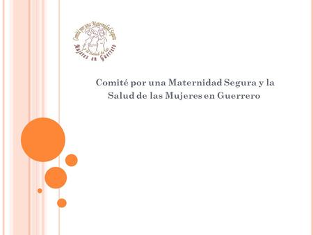 Comité por una Maternidad Segura y la Salud de las Mujeres en Guerrero.