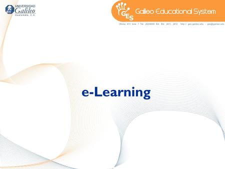 E-Learning.