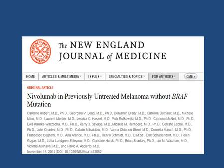 Introducción La incidencia mundial del melanoma sigue aumentando, y la mortalidad asociada con el melanoma no resecable o metastásico sigue siendo alta. 