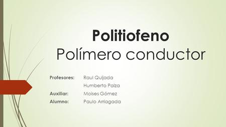 Politiofeno Polímero conductor