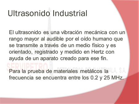 Ultrasonido Industrial