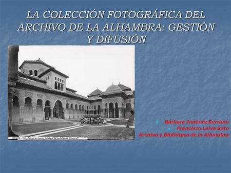 Bárbara Jiménez Serrano Francisco Leiva Soto