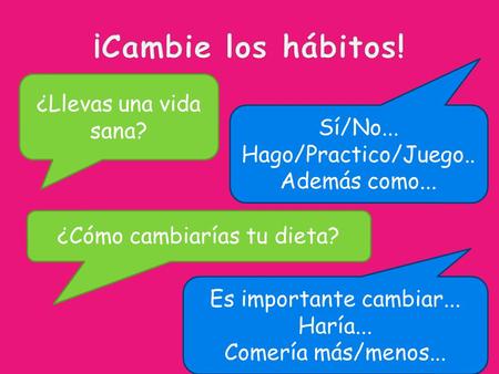 ¿Cómo cambiarías tu dieta?