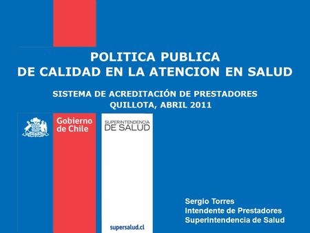 POLITICA PUBLICA DE CALIDAD EN LA ATENCION EN SALUD
