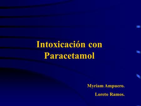 Intoxicación con Paracetamol