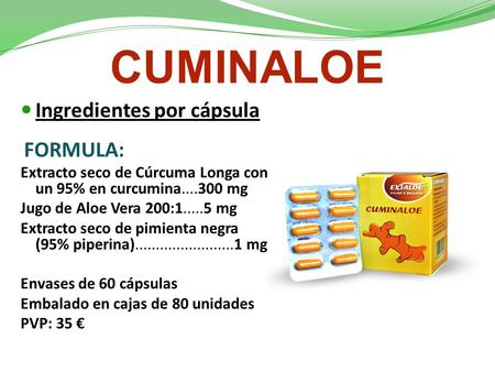 CUMINALOE Ingredientes por cápsula FORMULA: