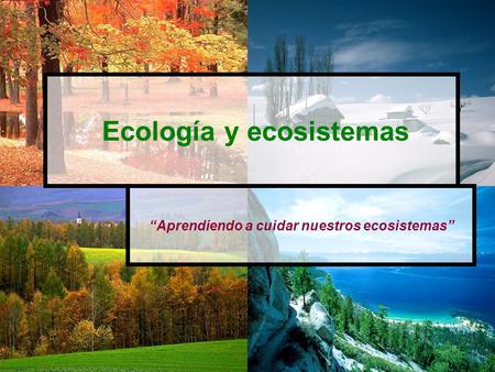 Ecología y ecosistemas