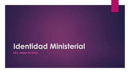 Identidad Ministerial
