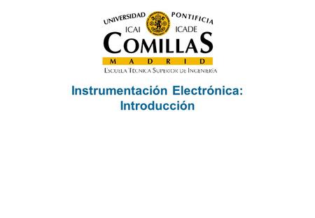 Instrumentación Electrónica: Introducción